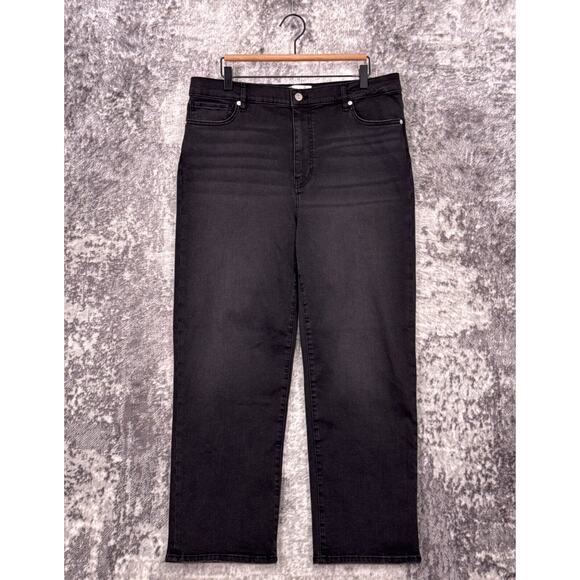 FRAME Denim Jeans 33 Womens Le Sleek Straight Charcoal Gray Black Wash - Picture 1 of 8